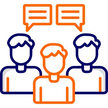 İş insanları simgesinin vektör illüstrasyonu