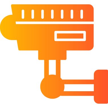 CCTV kamera simgesi, vektör illüstrasyonu basit tasarım