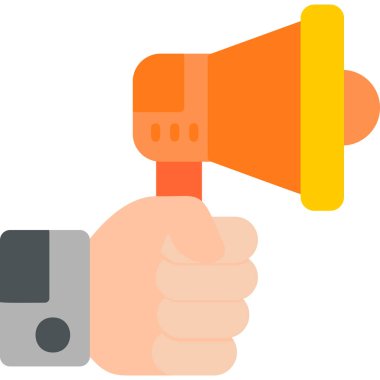 Megafon ikonu vektör illüstrasyonu