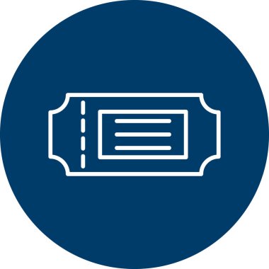 bilet ikonu vektör illüstrasyonu