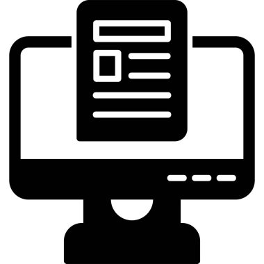 Bilgisayar. Web simgesi basit illüstrasyon