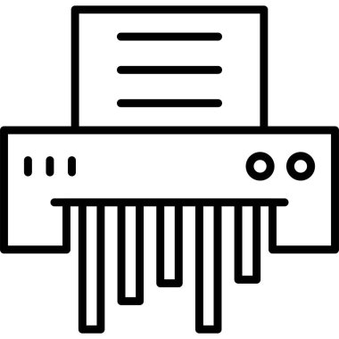 Paper Shredder web icon, vector illustration