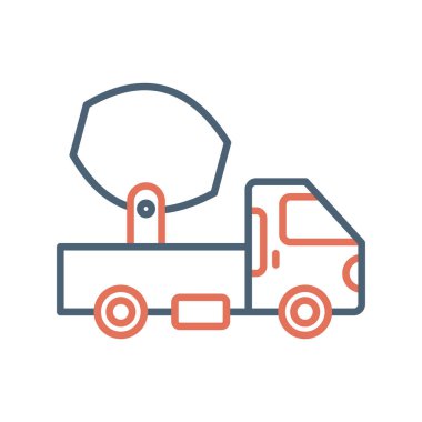 Kamyon soyut simge vektör çizimi