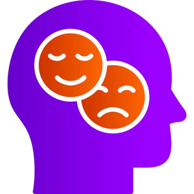 Çift kutuplu modern ikon vektör illüstrasyonu