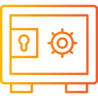 Güvenli Kutu simgesi vektör illüstrasyonu