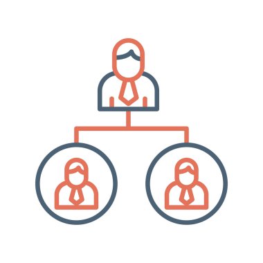 vector illustration of team management modern icon in design