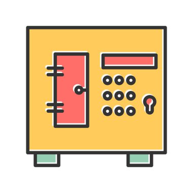 Güvenli vektör ince çizgi simgesi