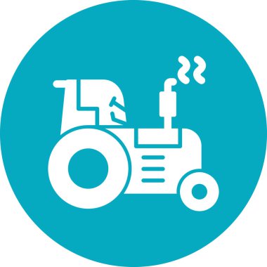 vector illustration of modern icon of tractor