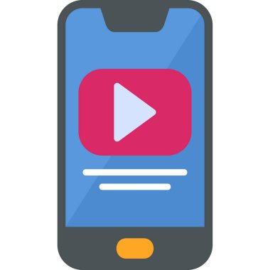 Cep telefonu. Web simgesi basit illüstrasyon