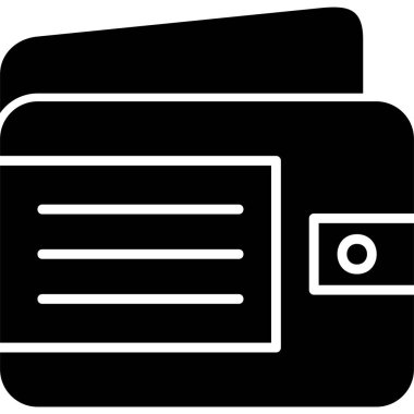 Cüzdan. Web simgesi basit illüstrasyon