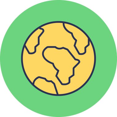 Dünya ikonu, dünya haritasının basit bir gösterimi