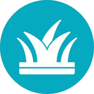 Çim simgesinin vektör illüstrasyonu