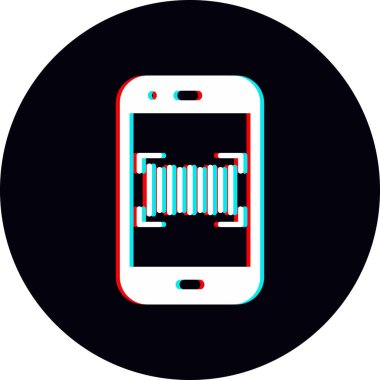 Telefon Tarama simgesi, vektör illüstrasyonu