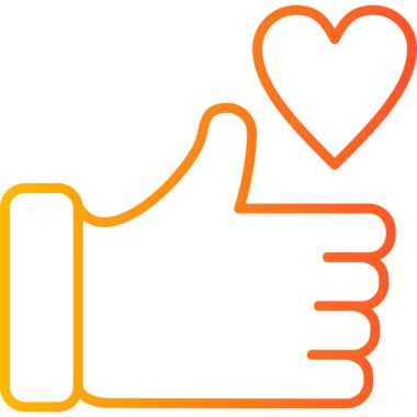 başparmak yukarı simgesi, vektör illüstrasyonu