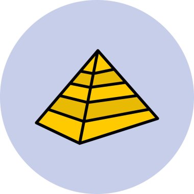 Piramit. Web simgesi basit illüstrasyon