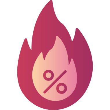 ateş alev simgesi, vektör illüstrasyonu