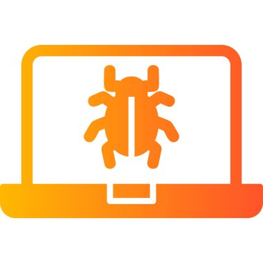 Kötü amaçlı web simgesi basit illüstrasyon