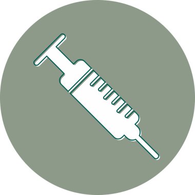 Şırınga. Web simgesi basit illüstrasyon