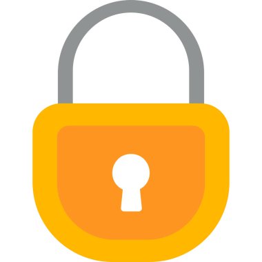 Asma kilit simgesinin vektör illüstrasyonu