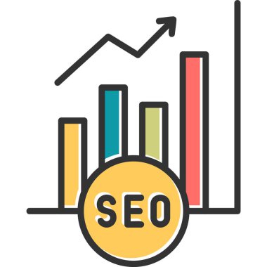 Grafik Analitiği. Web simgesi basit illüstrasyon