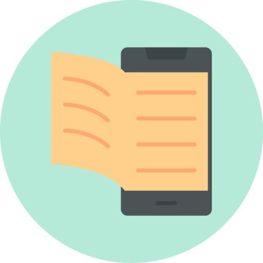 Dijital Kitap simgesi, modern tasarım illüstrasyonu