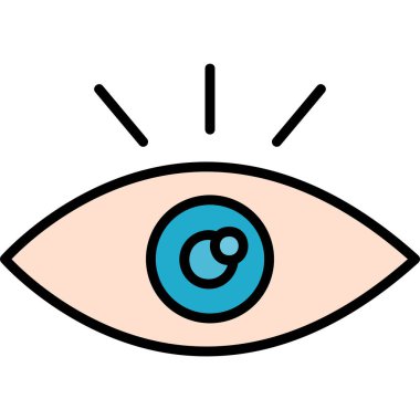 Göz. Web simgesi basit illüstrasyon