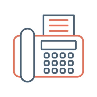 Faks makinesi. Web simgesi basit illüstrasyon