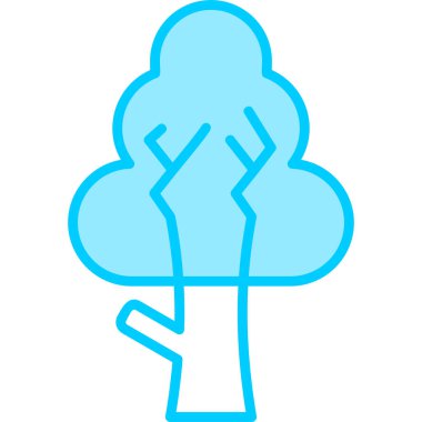 Ağaç modern simgesi, vektör illüstrasyonu