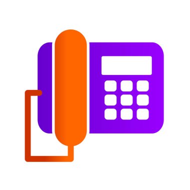office phone web icon, vector illustration