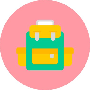 Çanta. Web simgesi basit illüstrasyon