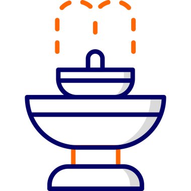 Çeşme simgesi, modern tasarım çizimi