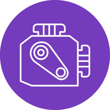 Araç Motoru simgesinin vektör çizimi