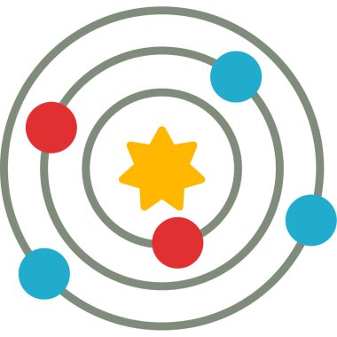 Güneş Sistemi simgesinin vektör illüstrasyonu