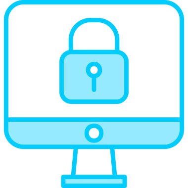 Asma kilit simgesinin vektör illüstrasyonu