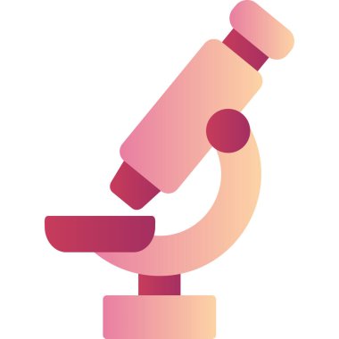 Mikroskop. Web simgesi basit illüstrasyon