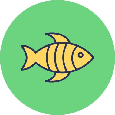 balık simgesi vektör illüstrasyonu