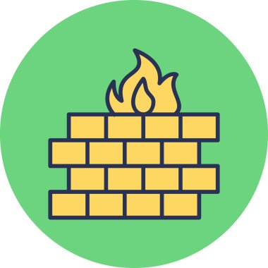 Bir ateş simgesinin vektör illüstrasyonu