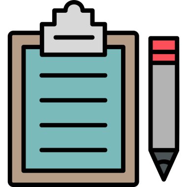 Envanter Listesi web simgesi basit illüstrasyon