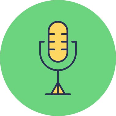 mikrofon simgesi vektör illüstrasyonu