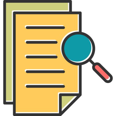 belge dosyası. Ağ simgesi. Kağıt Arama aracı