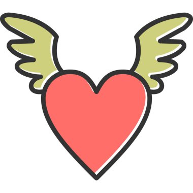 Kalp. Web simgesi basit tasarım