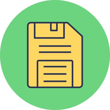 Disket disk simgesi vektör illüstrasyonu
