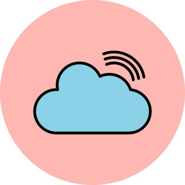 vector cloud technology icon illustration