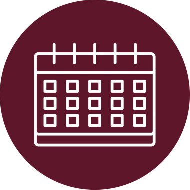 Takvim simgesi, vektör illüstrasyonu basit tasarım