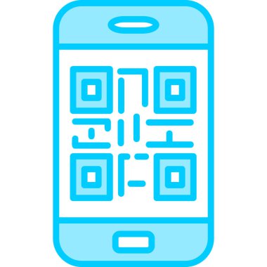 Barkod Web simgesi basit illüstrasyon