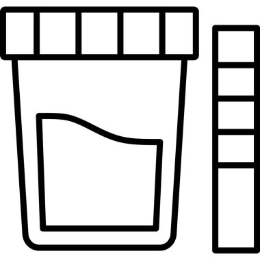 İdrar Test simgesi vektör illüstrasyonu