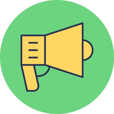 Megafon ikonu vektör illüstrasyonu