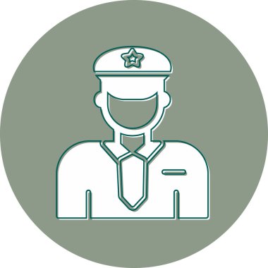 Police web icon. simple illustration
