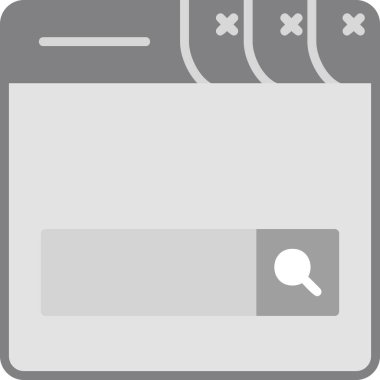 Arama Barı. Web simgesi vektör illüstrasyonu