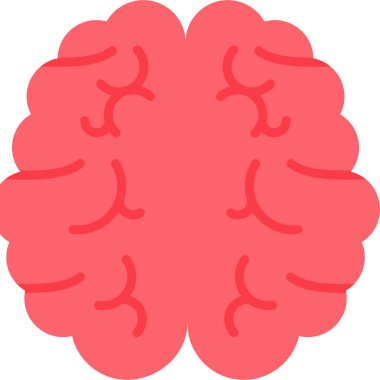  Beyin ikonu. Basit resimleme